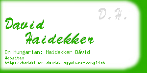 david haidekker business card
